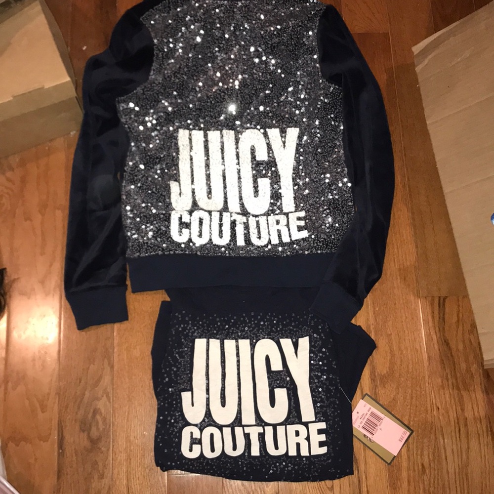 NEW Blinged Out Juicy Hoodie and Matching Shirt